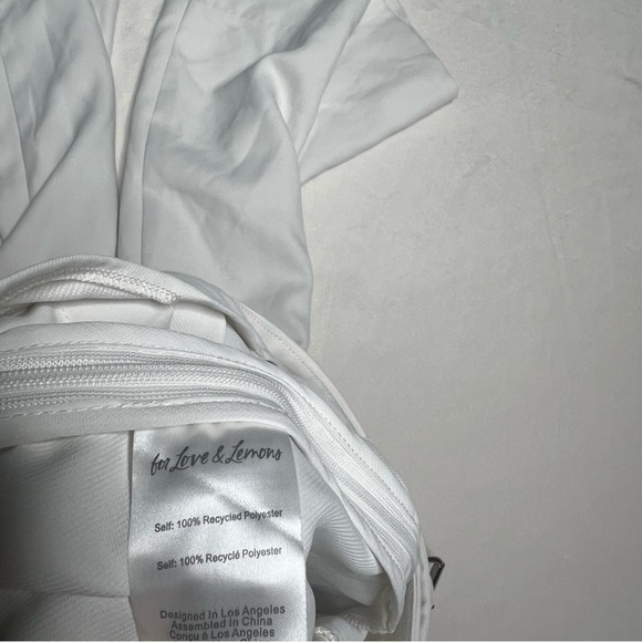 For Love & Lemons “Natasha” Wide Leg Belted Pant In Cream - Picture 14 of 15